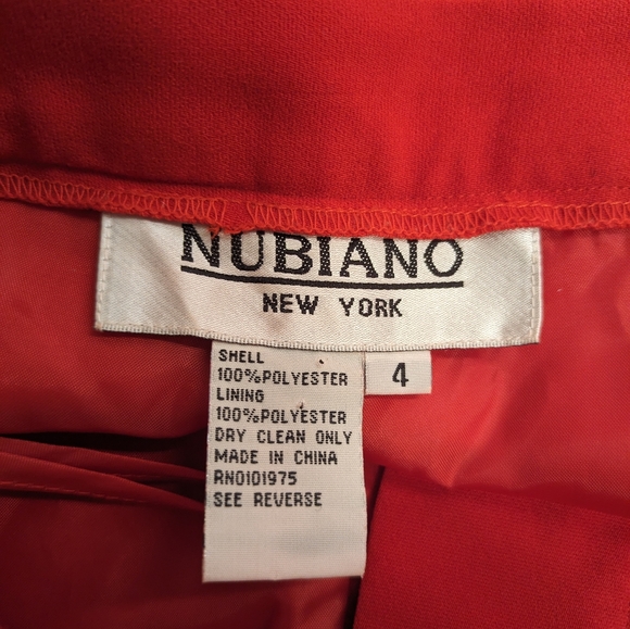 Nubiano New York Red Beaded  3 Piece Set Jacket Skirt Pants Evening Dressy - Picture 10 of 12